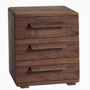 Trigio nachttafel 3 laden hout noten