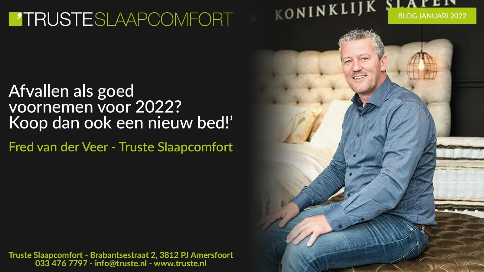 Afvallen als goed voornemen? Koop dan ook een nieuw bed